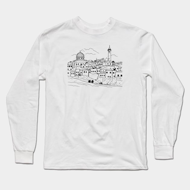 Vintage Palestine Long Sleeve T-Shirt by mojud